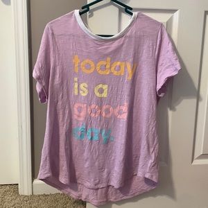 XL, light purple t-shirt from old navy